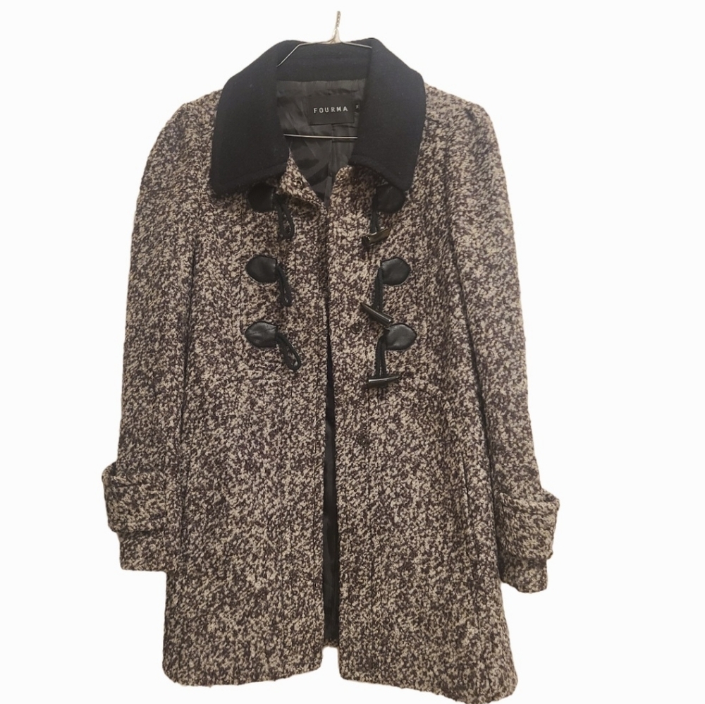 Women's Black and Gray Coat